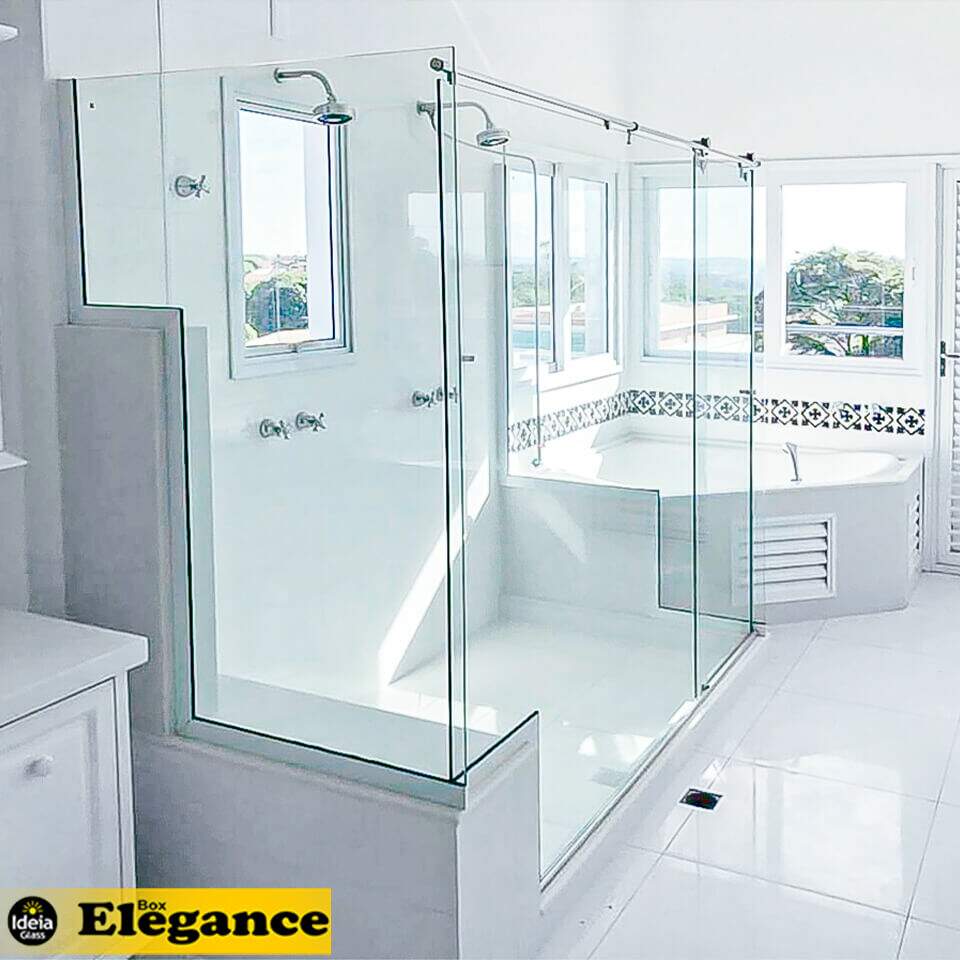 Box Elegance vidro fixo banheira
