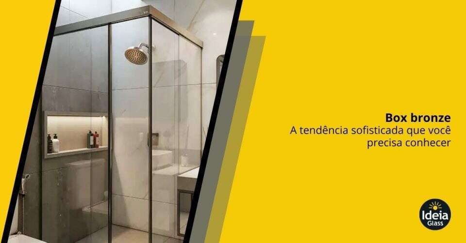 IdeiaGlass Box de Banheiro Bronze